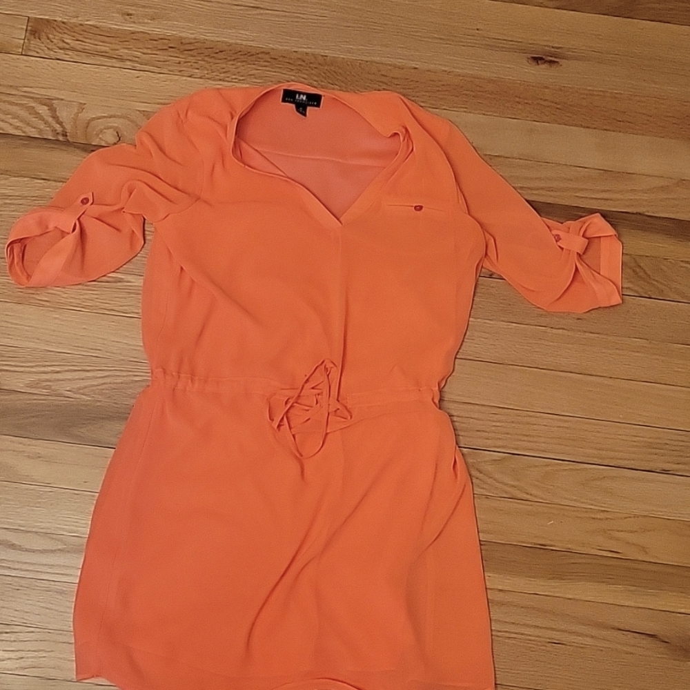 Neon coral dress